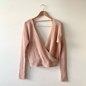 NEW Pink Wrap Sweater